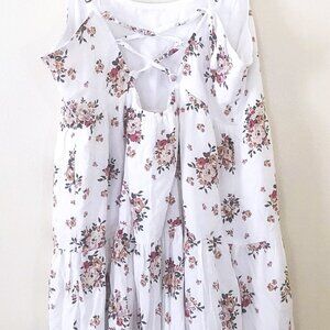 Girls-HOLLISTER-Dress Size S-Spaghetti Strap-Lined-Floral Design-Stretch